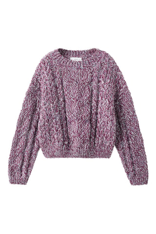 Pull-over maille torsadée - Violet