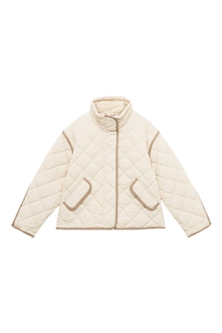 Anorak matelassé imperméable à losanges - Beige
