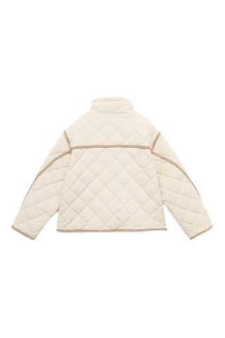 Anorak matelassé imperméable à losanges - Beige