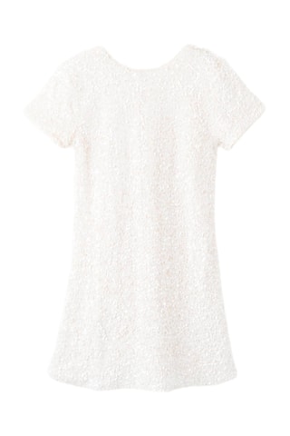 Robe courte à paillettes - Blanc