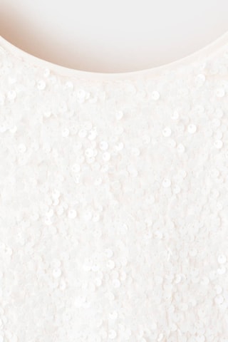 Robe courte à paillettes - Blanc