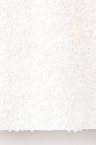Robe courte à paillettes - Blanc