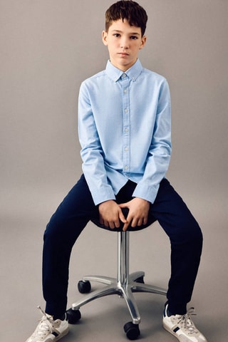 Chemise oxford en coton - Bleu
