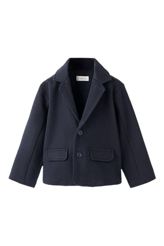 Veste piqué de coton - Bleu marine