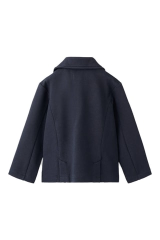 Veste piqué de coton - Bleu marine