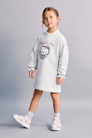 Robe sweat Hello Kitty - Gris clair