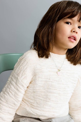 Pull-over maille tressée - Beige