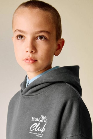 Sweat-shirt coton imprimé - Gris
