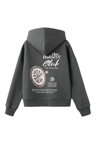 Sweat-shirt coton imprimé - Gris