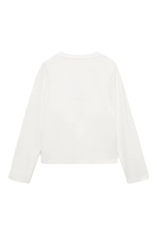 T-shirt brodée léopard - Blanc
