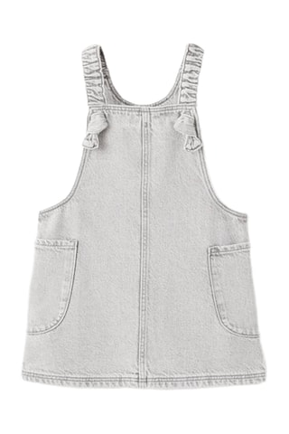 Robe chasuble denim - Gris