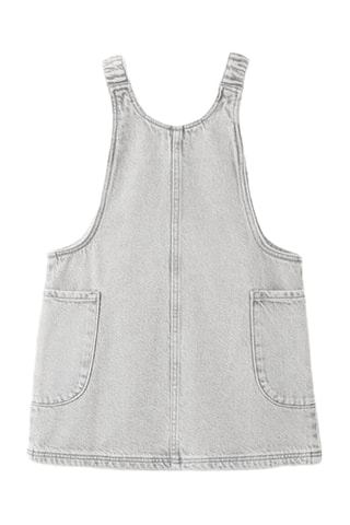 Robe chasuble denim - Gris