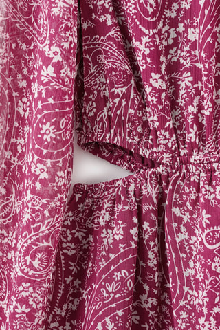 Robe cachemire cut-out - Rouge
