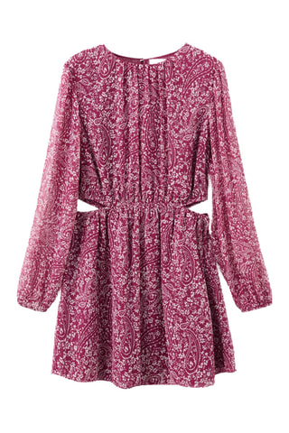 Robe cachemire cut-out - Rouge