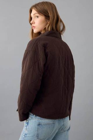 Kimono matelassé avec nœud - Marron