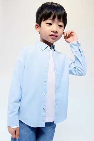 Chemise oxford en coton - Bleu