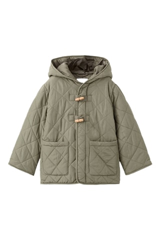 Anorak capuche boutons duffle-coat - Kaki