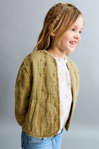 Veste brodée de perles - Vert