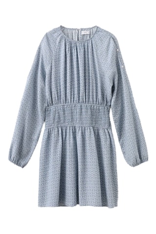 Robe imprimée cut-out lurex - Bleu