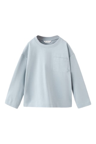 T-shirt coton poche - Bleu