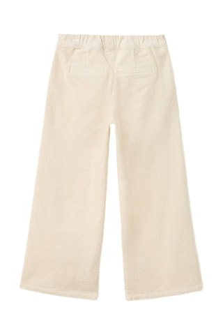 Pantalon velours côtelé large - Beige