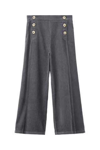 Pantalon en velours côtelé et coton - Gris