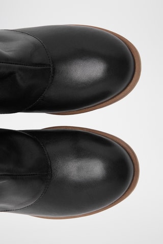 Bottines cuir broderies - Noir