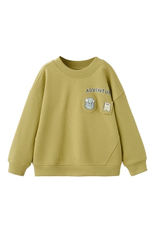 Sweat-shirt coton imprimé - Vert