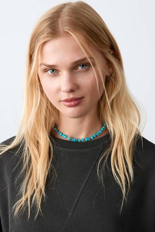 Sweat-shirt crop coton - Gris