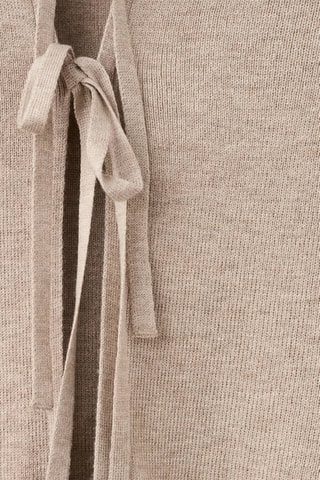 Cardigan maille nœuds - Beige