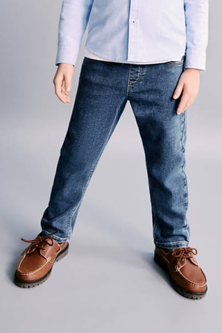 Jean slim-fit avec cordon - Bleu marine