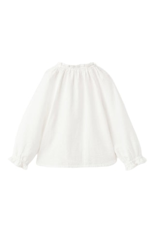 Blouse brodée en coton - Blanc