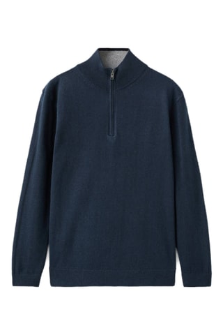 Pull-over col fermeture Éclair - Bleu marine