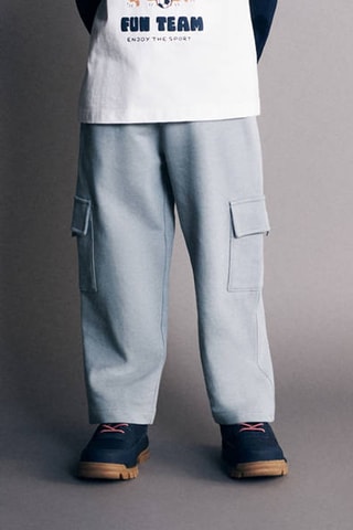 Jogger cargo coton - Bleu