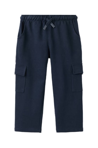 Jogger cargo coton - Bleu marine