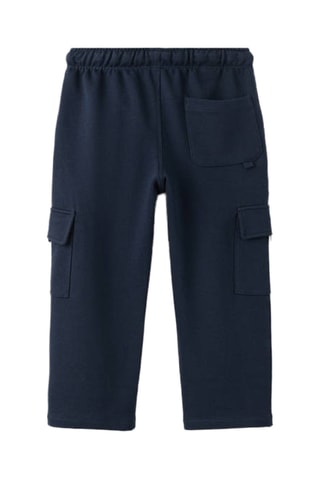 Jogger cargo coton - Bleu marine