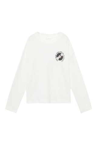 T-shirt coton imprimé - Blanc