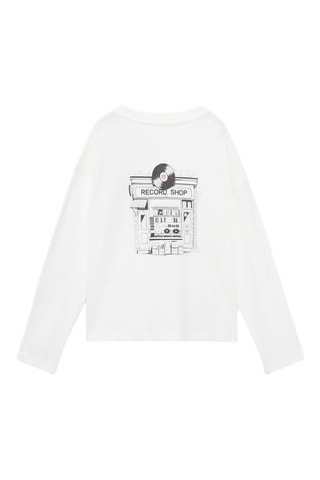 T-shirt coton imprimé - Blanc