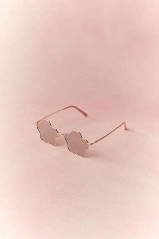 Lunettes de soleil fleur - Doré