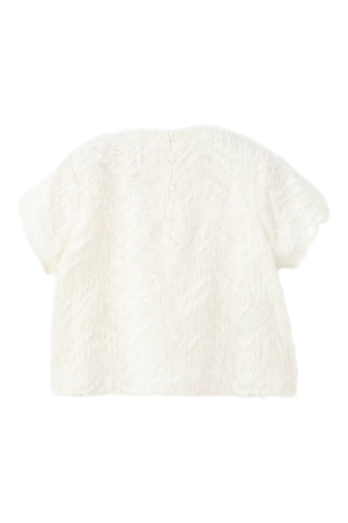 Blouse à paillettes - Beige