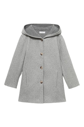 Manteau drap de laine poches - Gris