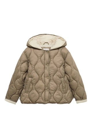 Anorak matelassé à capuche - Kaki