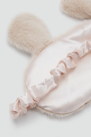 Masque animal en peluche - Beige