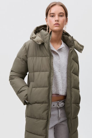 Anorak long matelassé - Kaki