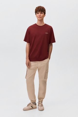 T-shirt en coton imprimé - Rouge