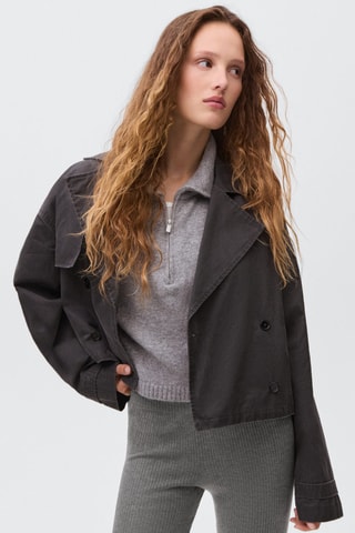 Pantalon côtelé évasé - Gris foncé