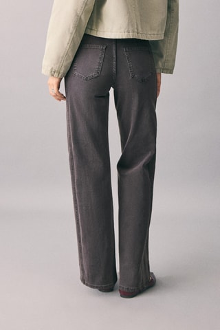 Jean droit avec ceinture - Anthracite
