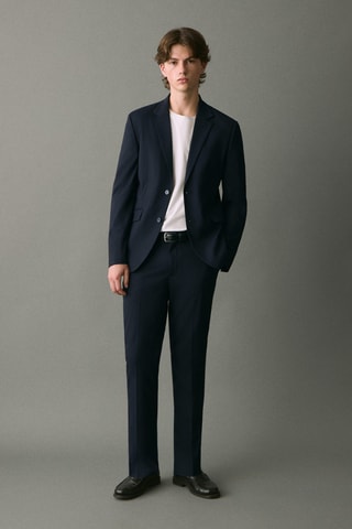 Pantalon droit costume - Bleu marine