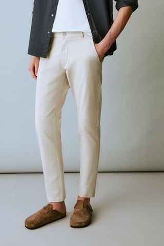 Pantalon chino coton - Gris