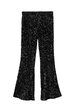 Pantalon flare sequins - Noir